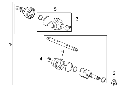 2017 Buick Regal Drive Axles - Rear Diagram