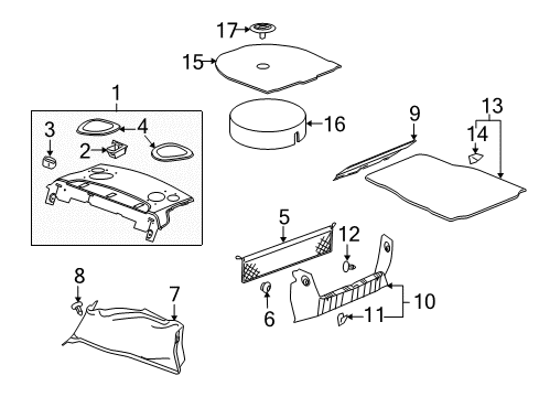 2011 Chevy Impala Interior Trim - Rear Body Diagram