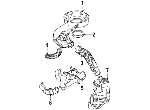 1985 Pontiac Fiero Air Inlet Diagram 2 - Thumbnail