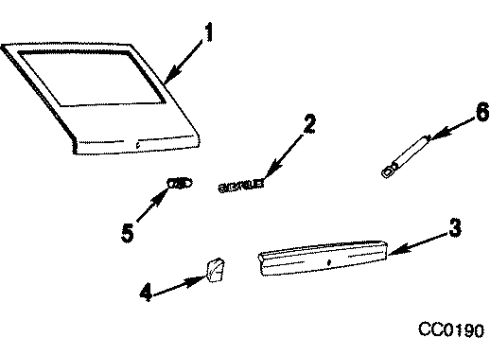 1985 Chevy Citation II Support,Rear Compartment Lid Strut <Use 1C6L 0901B> Diagram for 12456329