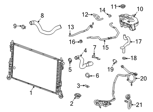 2020 GMC Sierra 1500 Bracket, Rad Inl Hose Diagram for 84144291