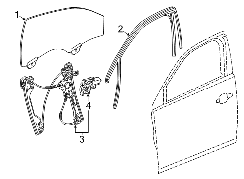 2020 Buick Regal Sportback Front Door Diagram 1 - Thumbnail