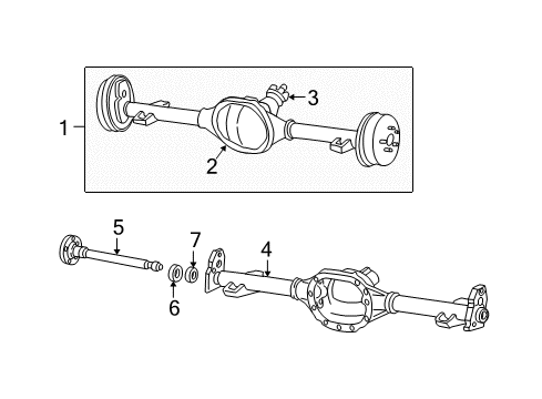 1996 Chevy Blazer Axle Housing - Rear Diagram