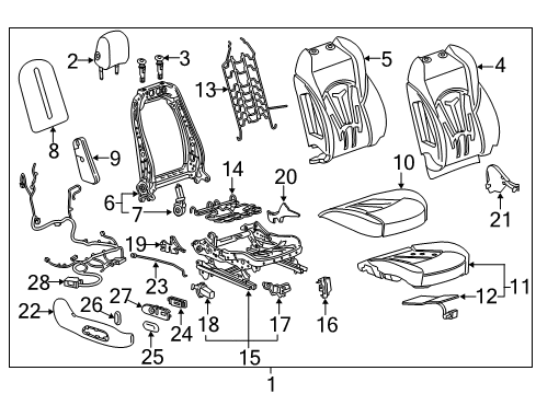 2017 Buick LaCrosse Power Seats Diagram 5 - Thumbnail