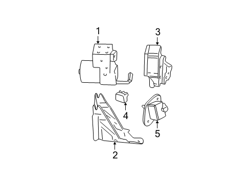 2001 Cadillac DeVille Traction Control Components, Brakes Diagram 1 - Thumbnail