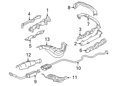 2001 Oldsmobile Alero Exhaust Manifold Diagram 2 - Thumbnail