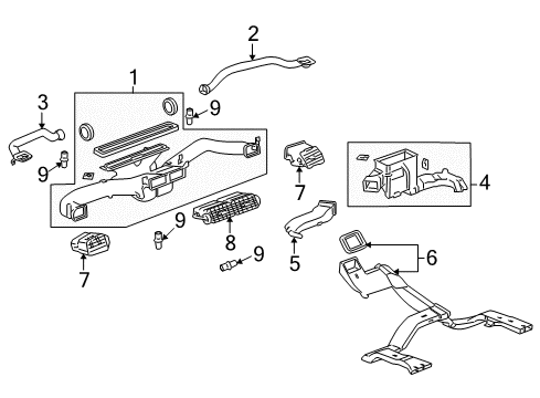 2014 Chevy Suburban 1500 Ducts Diagram 1 - Thumbnail