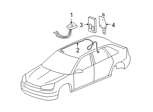 2008 Chevy Malibu Antenna & Radio Diagram 3 - Thumbnail