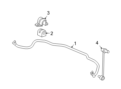 2006 Chevy Uplander Front Suspension, Control Arm, Stabilizer Bar Diagram 3 - Thumbnail