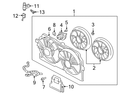 2003 Chevy Impala Cooling System, Radiator, Water Pump, Cooling Fan Diagram 3 - Thumbnail