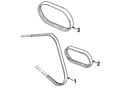 1998 Chevy Tracker Belt,A/C Compressor Diagram for 30016434