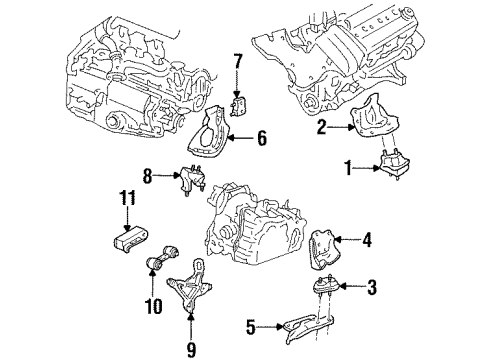 1995 Chevy Monte Carlo Engine & Trans Mounting Diagram 2 - Thumbnail