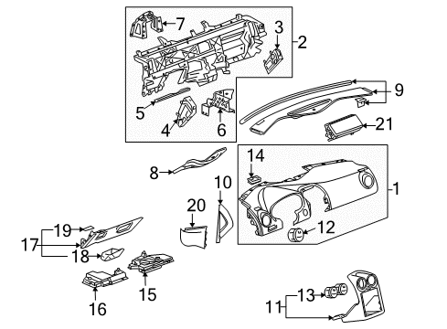 2008 Pontiac G6 Compartment, Instrument Panel Outer *Neutral L Diagram for 15285930