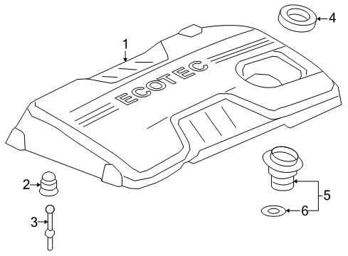 2007 Saturn Aura Engine Appearance Cover Diagram 3 - Thumbnail