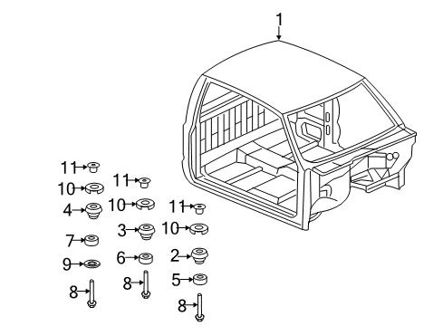 2011 Chevy Silverado 3500 HD Cab Assembly Diagram 3 - Thumbnail