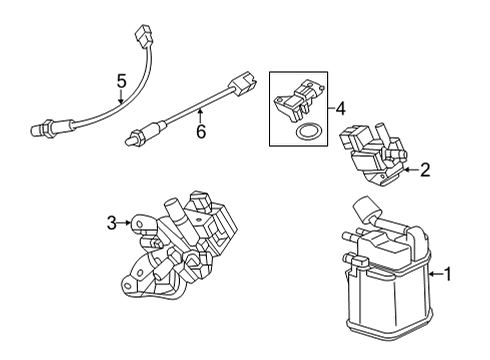 2021 Chevy Trax Canister Assembly, Evap Emis Diagram for 42763670