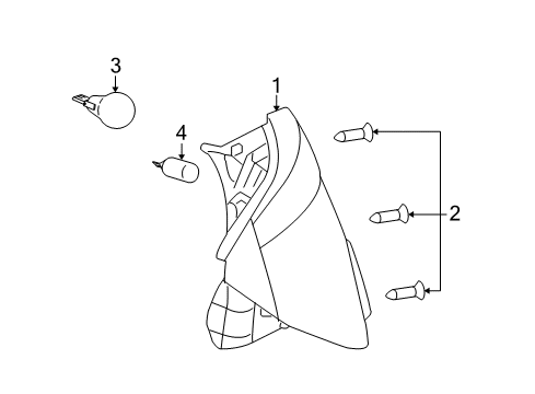 2006 Saturn Ion Lamp Asm,Tail Diagram for 22723023