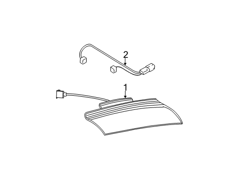 2001 Buick LeSabre Harness Assembly, Rear Window Panel Wiring Diagram for 15374896