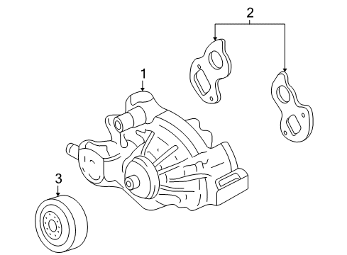 2008 GMC Sierra 1500 Cooling System, Radiator, Water Pump, Cooling Fan Diagram 2 - Thumbnail