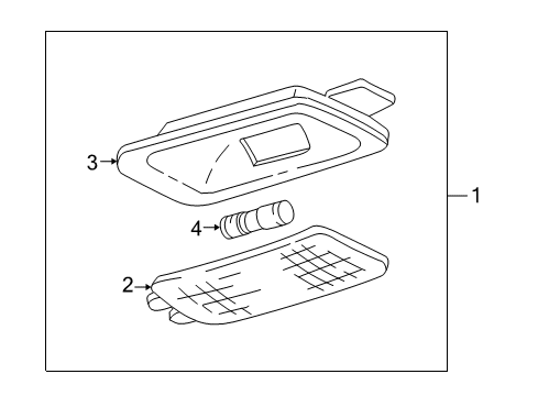 1999 Chevy Silverado 2500 Lamp Assembly, Dome *Oak Diagram for 15037600