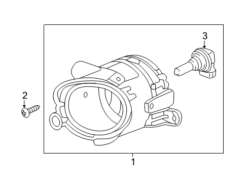 2014 Buick Regal Lamp Assembly, Front Fog Diagram for 22865975