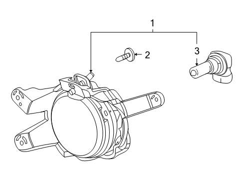 2016 Chevy Cruze Lamp Assembly, Front Fog Diagram for 42664451