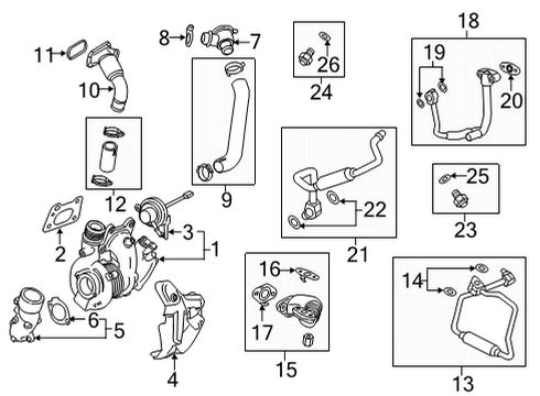 2023 Cadillac CT4 Turbocharger & Components Diagram 3 - Thumbnail