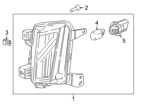 2019 Cadillac XT5 Bulbs Diagram 1 - Thumbnail