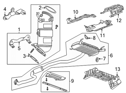 2020 Cadillac CT5 Exhaust Components Diagram