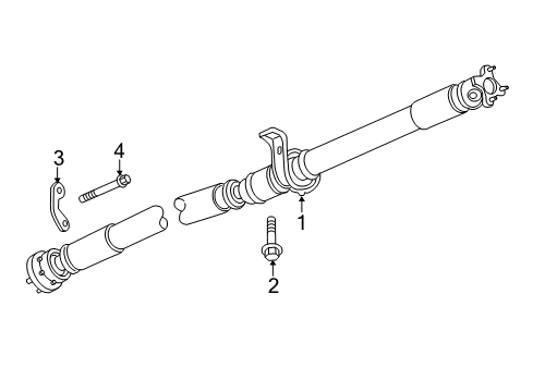 2017 Buick Enclave Drive Shaft - Rear Diagram