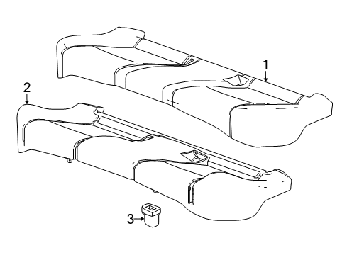 2018 Chevy Cruze Cover Assembly, Rear Seat Cushion *Atmosphere Diagram for 84141313