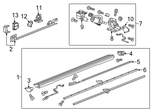 2018 GMC Yukon Running Board Diagram 4 - Thumbnail