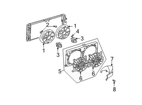 1997 Chevy Malibu Cooling System, Radiator, Water Pump, Cooling Fan Diagram 2 - Thumbnail