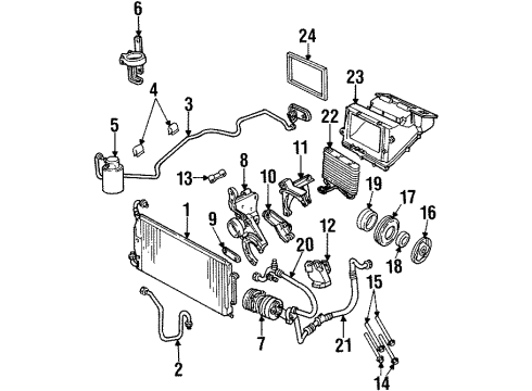 1992 Oldsmobile Achieva Bracket Assembly, Door Belt Idler Pulley Diagram for 22533199