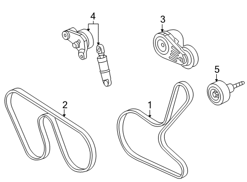 2006 Cadillac XLR Belts & Pulleys, Maintenance Diagram 2 - Thumbnail