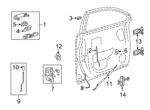 2008 Saturn Vue Front Door Diagram 6 - Thumbnail