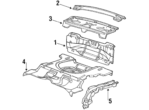 1990 Chevy Corsica Panel Assembly, Rear End Diagram for 10121163