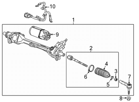 2023 Chevy Corvette Rod Kit, Strg Lnkg Inr Tie Diagram for 84421866