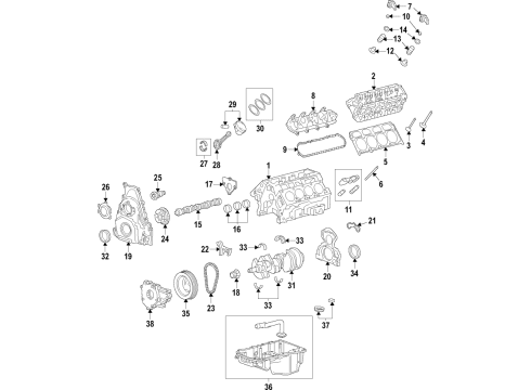 2021 GMC Yukon Engine Parts & Mounts, Timing, Lubrication System Diagram 4 - Thumbnail