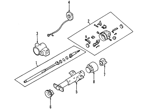 1996 Oldsmobile Cutlass Supreme Steering Column, Steering Wheel Diagram