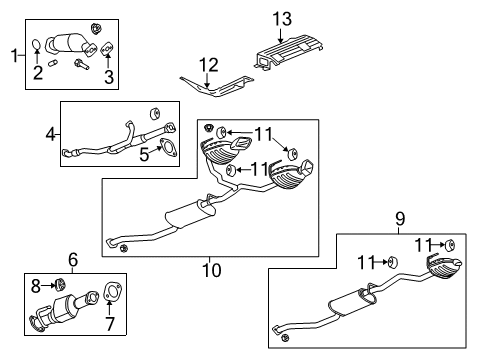 2017 Chevy Traverse Exhaust Components Diagram