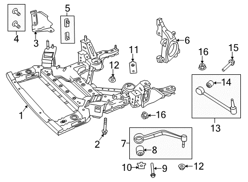 2015 Chevy SS Link Assembly, Front Lower Control Rear Diagram for 92262618