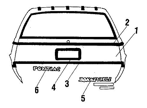 1986 Pontiac Bonneville Trunk Lid Diagram