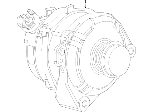 2023 Chevy Silverado 3500 HD Alternator Diagram 1 - Thumbnail