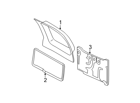 2000 Chevy Tahoe Interior Trim - Back Door Diagram