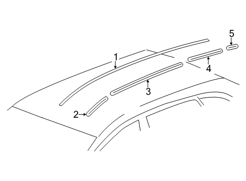 2013 Chevy Captiva Sport Exterior Trim - Roof Diagram