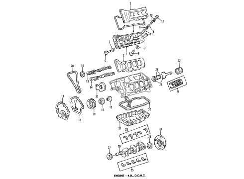 1995 Oldsmobile Aurora Gasket,Engine Front Cover Diagram for 1647185