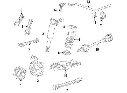 2016 Cadillac CTS Sensor Assembly, Rear Suspension Auto Fwd Lgtg Leveling Positive Diagram for 23209127