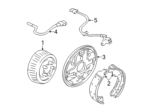 1989 GMC Safari Hose Assembly, Rear Brake Diagram for 22113484