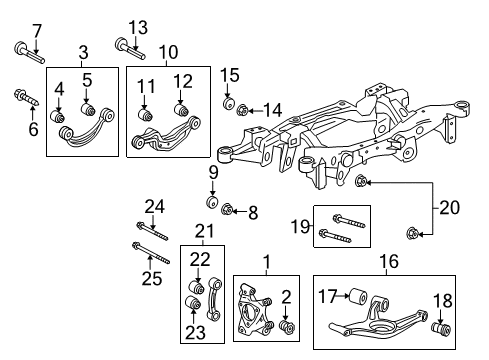 2014 Cadillac XTS Rear Suspension, Control Arm Diagram 3 - Thumbnail